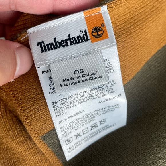 TIMBERLAND SCARF & REVERSIBLE HAT mustard/brown - Picture 3 of 5